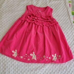 Gymboree Pink Bunny Embroidered Dress
